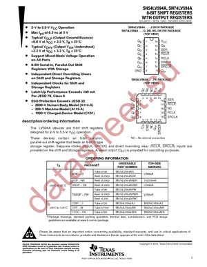 SN74LV594ADBR datasheet  